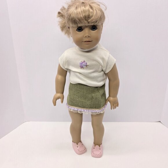 Pleasant Company AMERICAN GIRL Doll Blonde Hair Blue Eyes 2008 Full Outfit - Picture 1 of 11